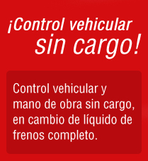 control vehicular sin cargo